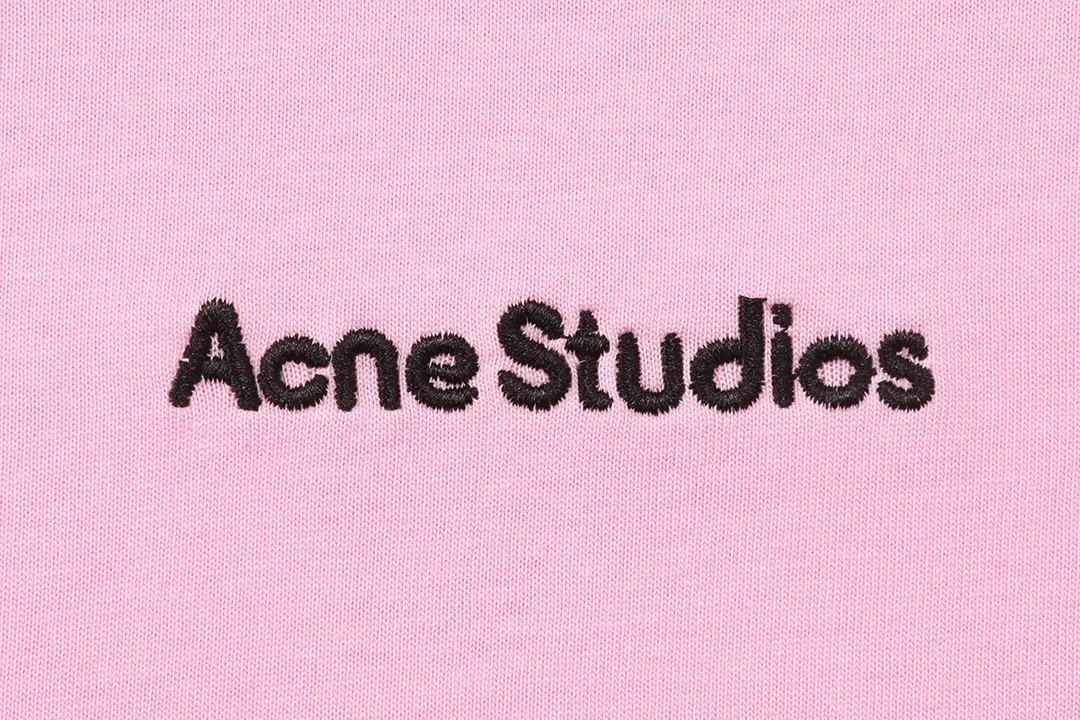Acne Studios 2026 New Arrival logo Same Style t 100％ 32 ：Pink Size：XS S M L